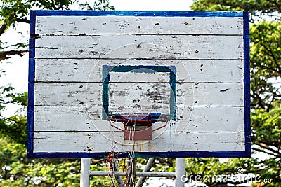 An old basketball backboard