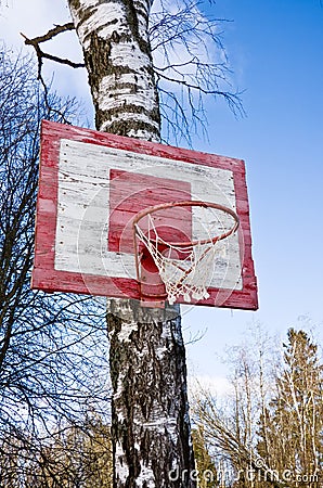 Old Basketball Hoop Royalty Free Stock Photography - Image: 26771217