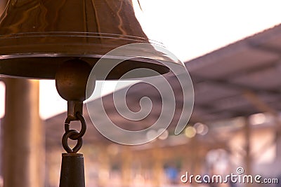 Old bell in train station