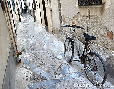 Old Bicycle, Side Street, Cefalu, Sicily