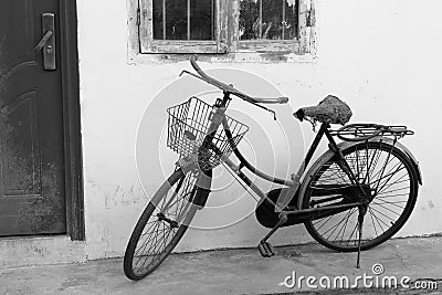 Old bike black and white