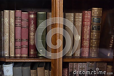 Old books in a old library