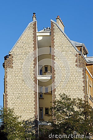 Old building in Paris 13 st district