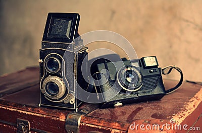 Old camera with retro effect