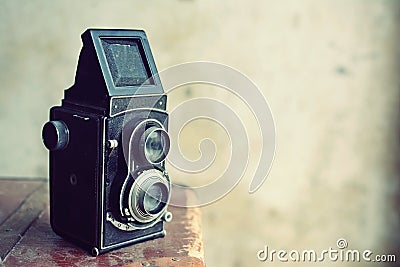 Old camera with retro effect