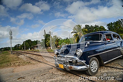 Old car on street in Cuba