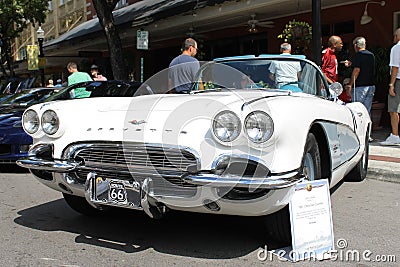 Old Chevrolet Corvette car at the car show