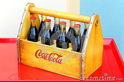 Old coca cola bottles