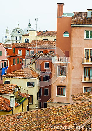 Old Colorful Buildings In Venice, Italy