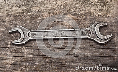 Old corroded spanner