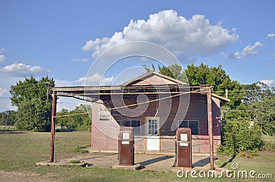 Old country american gasoline station