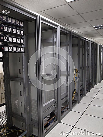 Old data Center racks lineup