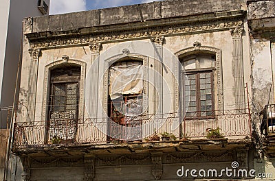 Old dilapidated buildings in Havana, Cuba