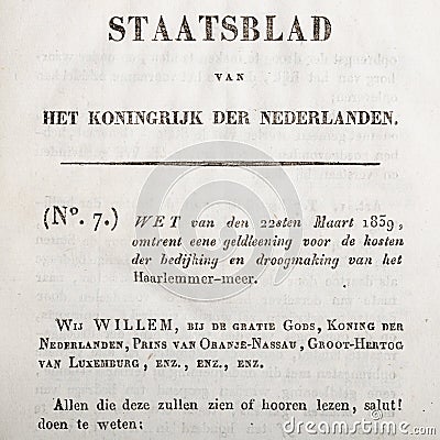 Old dutch law text