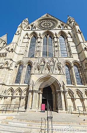 Old english cathedral in city center