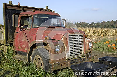 Old farming truck at farm