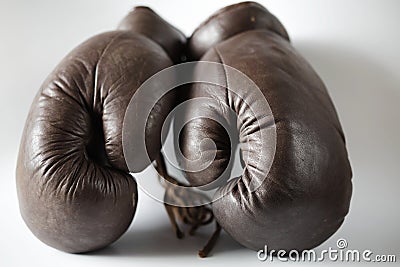 Old fashioned boxing gloves