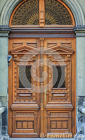 Old fashioned front door entrance, Europe