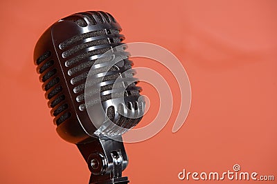 Old fashioned vintage microphone