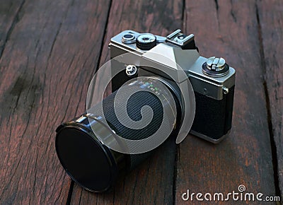 Old film SLR camera