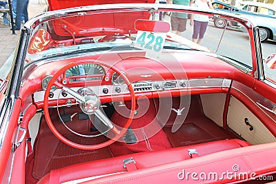 The old Ford Thunderbird Car at the car show