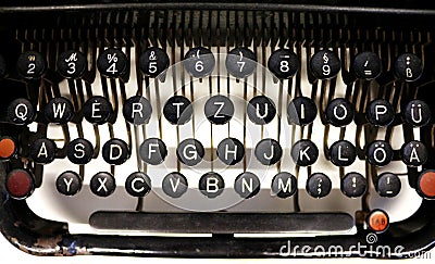 Old German typewriter keys
