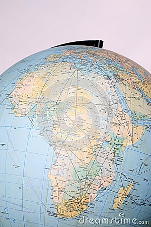 Globe map Africa