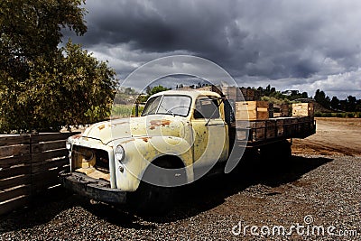 Old GMC Flatbed Truck