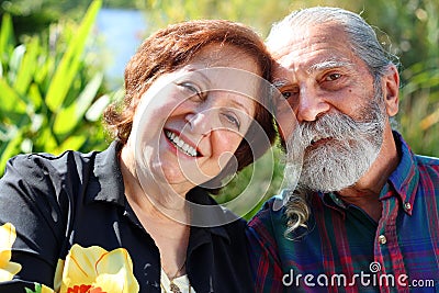 Old happy couple