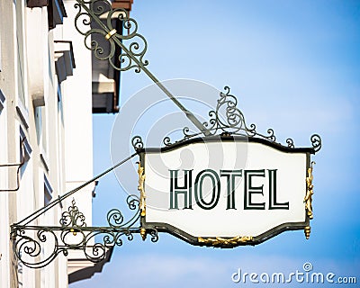 Old hotel sign