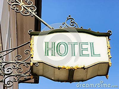 Old hotel sign