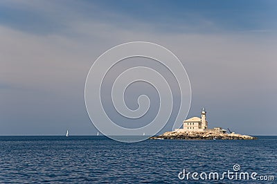 Old lighthouse on little island