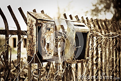 Old mail box. New ways of communication - concept image