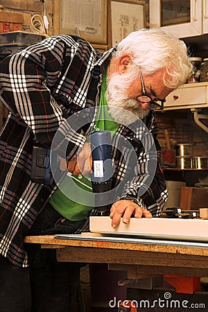 Old man working