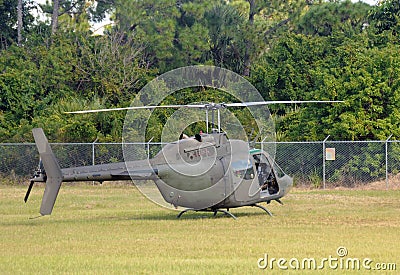 Old military helicopter