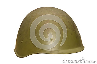 An old military helmet,