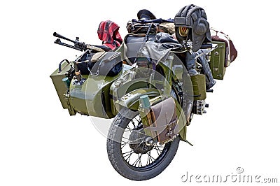 Old military motorcycle