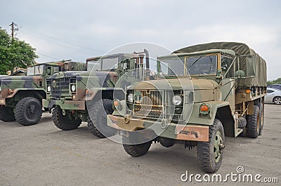 Old military trucks