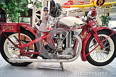 Old model of Opel motorcycle