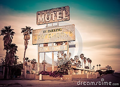 Old motel sign, USA