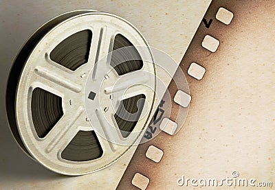 Old motion picture film reel