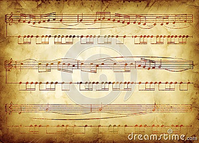 Old music note design