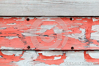 Old obsolete advertisement wooden wall