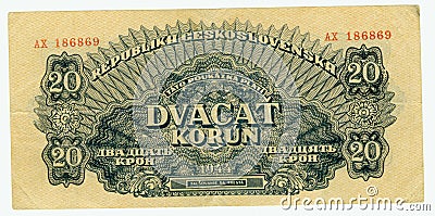 Old paper banknote money