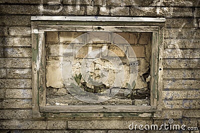 Old plaster walls frame