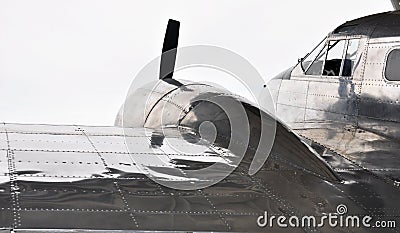 Old propeller war airplane