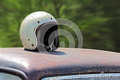 Old racing helmet