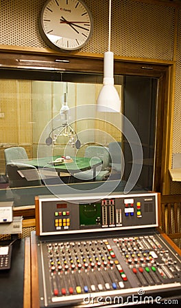 Old radio studio inside