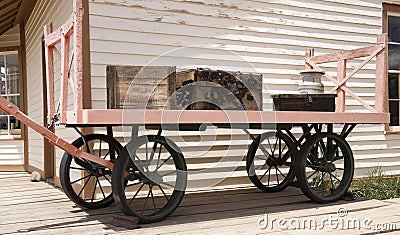 Old railway luggage cart