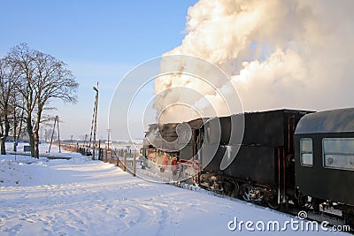 Old retro steam train